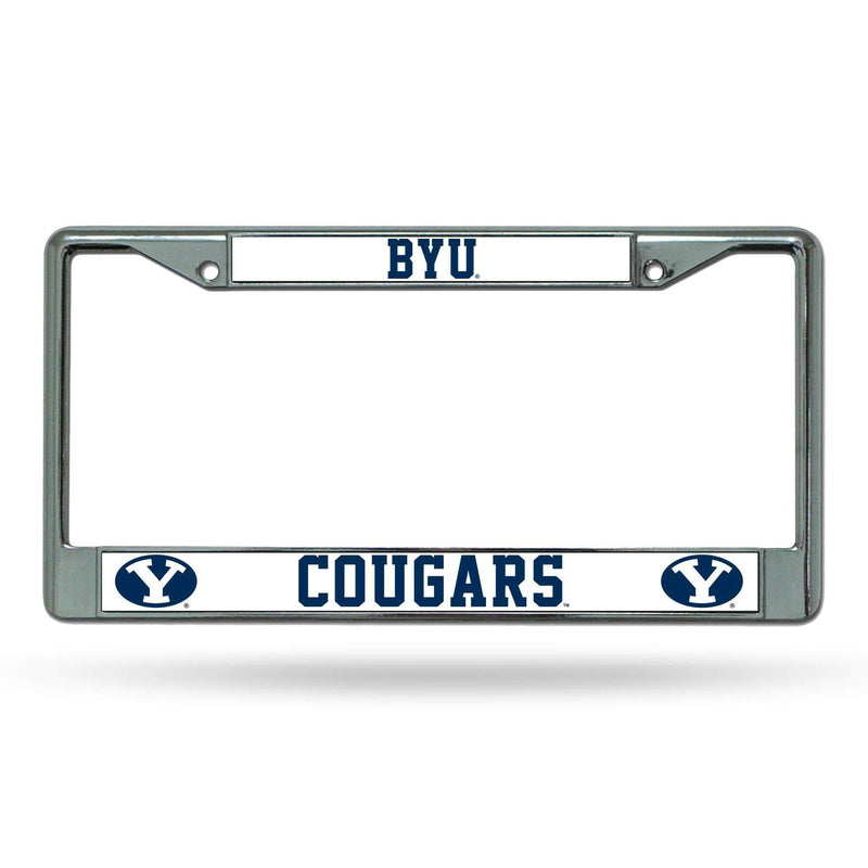 Chrome License Plate Frames BYU Chrome Frame