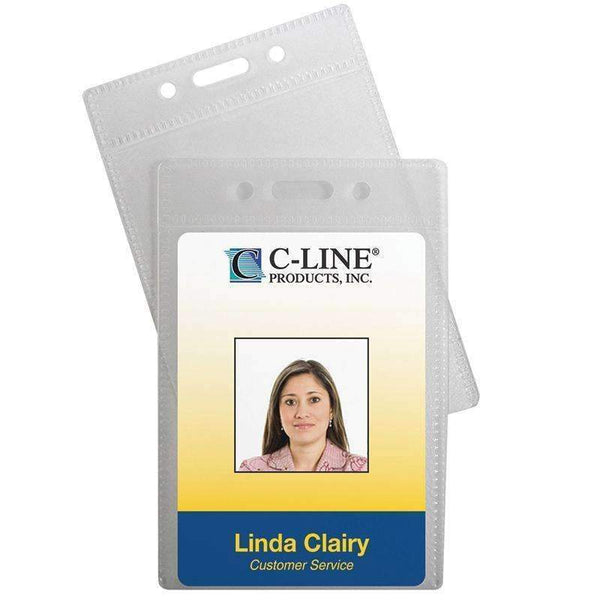 C LINE 12PK POLY VERT ID BADGE-Supplies-JadeMoghul Inc.