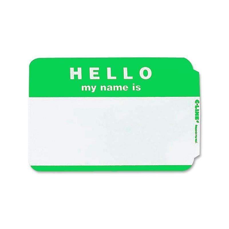 C LINE SELF ADHESIVE GREEN NAME-Supplies-JadeMoghul Inc.