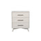 Three Drawers Mahogany Wood Small Chest with Splayed Legs, White