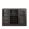 Wooden Server with One Side Door Storage Cabinets and Two Drawers, Espresso Brown