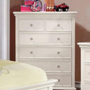 Cabinet & Storage Chests Six Drawer Transitional Wooden Chest, White Benzara