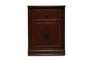 Transitional Style Wooden File Cabinet with Two Spacious Drawers, Brown