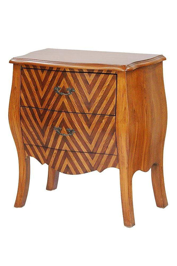 Cabinets Accent Cabinet - 28'.5" X 15" X 30'.25" Woodgrain Chevron MDF, Wood Bombay Cabinet with Drawers HomeRoots