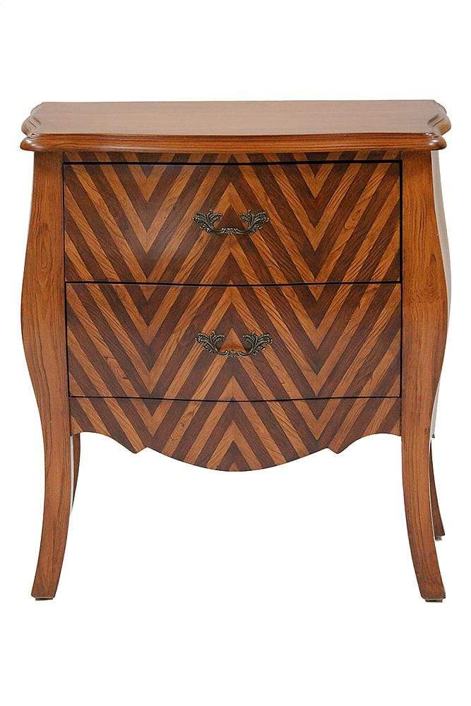 Cabinets Accent Cabinet - 28'.5" X 15" X 30'.25" Woodgrain Chevron MDF, Wood Bombay Cabinet with Drawers HomeRoots