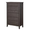 Cabinets and storage chests Six Drawer Chest with Floating Top and Metal Drawer Pull, Gray Benzara
