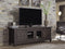 Cabinets and storage chests Spacious Media Console with Metal Handle Pull and Tapered Feet , Brown Benzara