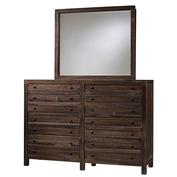 Cabinets and storage chests Transitional Style Eight Drawers Solid Hardwood Dresser, Brown Benzara
