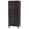 Wooden Lingerie Cabinet with Four Drawer and Double Door storage, Espresso Brown