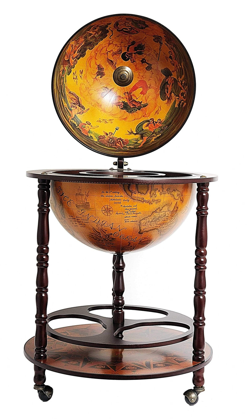 Cabinets Bar Cabinet - 22" x 22" x 37" Globe Drink Cabinet HomeRoots