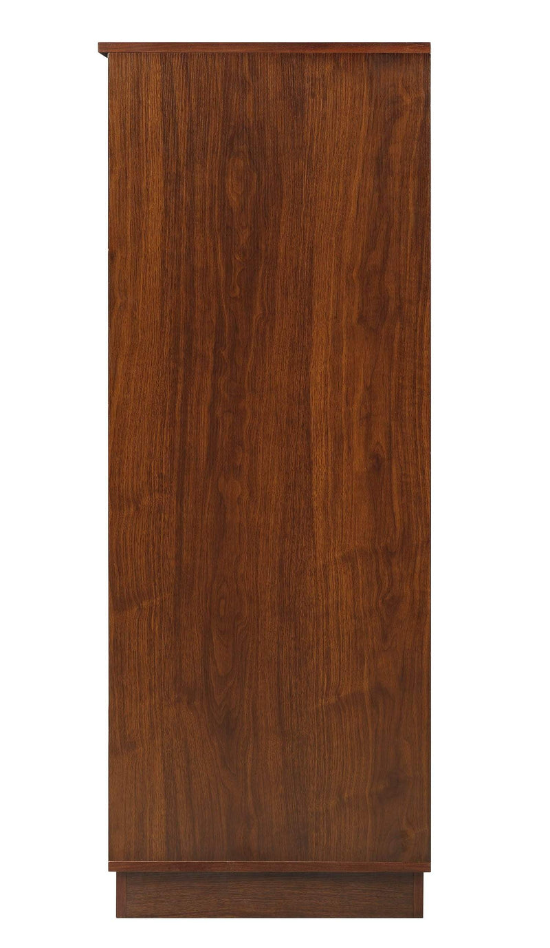 Cabinets Bar Cabinet - 24" X 20" X 52" Walnut Mdf Wine Cabinet HomeRoots