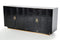 Cabinets Black Buffet Cabinet - 32" Black Crocodile and Rose gold MDF Buffet HomeRoots