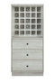 Cabinets Buffet Cabinet - 24" X 20" X 52" Wine Cabinet In Antique White - Mdf HomeRoots