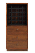 Cabinets Buffet Cabinet - 24" X 20" X 52" Wine Cabinet In Walnut - Mdf HomeRoots