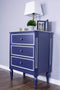 Cabinets Buffet Cabinet - 28" X 19'.5" X 28" Navy MDF, Wood Navy Accent Cabinet with Drawers HomeRoots