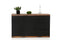 Cabinets Buffet Cabinet - 34" Black MDF and Ship Wood Buffet HomeRoots
