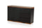 Cabinets Buffet Cabinet - 34" Black MDF and Ship Wood Buffet HomeRoots