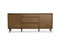 Cabinets Buffet Cabinet - 34" Tobacco Wood and Veneer Buffet HomeRoots