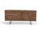 Cabinets Buffet Cabinet - 34" Walnut Wood, Veneer, and Steel Buffet HomeRoots