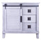 Cabinets Buffet Cabinet - 34" X 18" X 34" Distressed Light Grey Iron, Wood, MDF Accent Cabinet with Door and Drawers HomeRoots