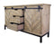 Cabinets Buffet Cabinet - 58" X 18" X 33" Natural Wood Iron, Wood, MDF Buffet Cabinet with Doors and Drawers HomeRoots