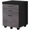 Cabinets Cabinet - 17'.75" x 18'.25" x 25'.25" Black, Grey, Particle Board, 3 Drawers - Filing Cabinet HomeRoots