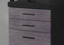 Cabinets Cabinet - 17'.75" x 18'.25" x 25'.25" Black, Grey, Particle Board, 3 Drawers - Filing Cabinet HomeRoots