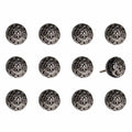 Cabinets Cabinet Knobs - 1.5" x 1.5" x 1.5" Black and Chrome - Knobs 12-Pack HomeRoots