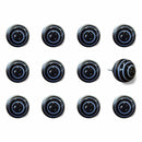 Cabinets Cabinet Knobs - 1.5" x 1.5" x 1.5" Black and Light Blue- Knobs 12-Pack HomeRoots