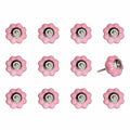 Cabinets Cabinet Knobs - 1.5" x 1.5" x 1.5" Pink, Silver asnd Red- Knobs 12-Pack HomeRoots