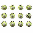 Cabinets Cabinet Knobs - 1.5" x 1.5" x 1.5" Yellow, Green and Silver - Knobs 12-Pack HomeRoots