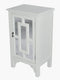 Cabinets Cabinets To Go - 18" X 13" X 30" Antique White MDF, Wood, Mirrored Glass Accent Cabinet with a Door and Mirror Inserts HomeRoots