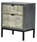 Cabinets Cabinets To Go - 22" X 14" X 27" Gray W/ Distressed Gray MDF, Wood, Iron Accent Cabinet with Drawers HomeRoots