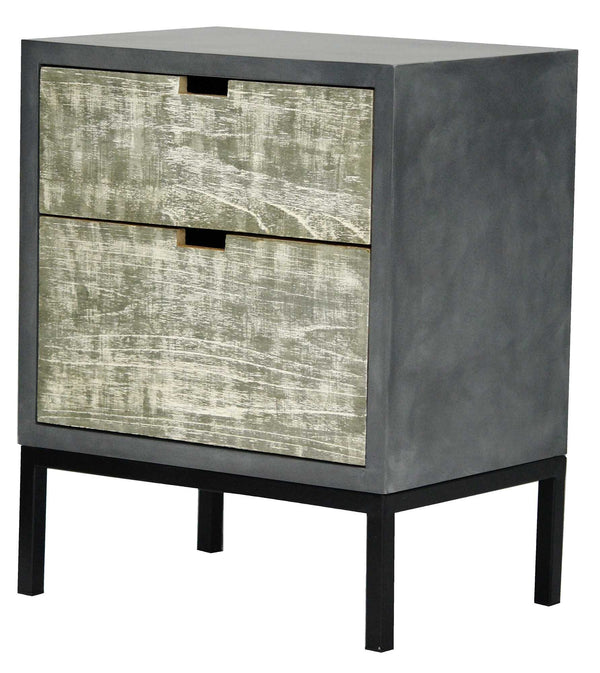 Cabinets Cabinets To Go - 22" X 14" X 27" Gray W/ Distressed Gray MDF, Wood, Iron Accent Cabinet with Drawers HomeRoots