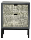 Cabinets Cabinets To Go - 22" X 14" X 27" Gray W/ Distressed Gray MDF, Wood, Iron Accent Cabinet with Drawers HomeRoots