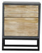 Cabinets Cabinets To Go - 22" X 14" X 27" Gray W/ Distressed Wood MDF, Wood, Iron Accent Cabinet with Drawers HomeRoots