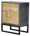 Cabinets Cabinets To Go - 22" X 14" X 27" Gray W/ Distressed Wood MDF, Wood, Iron Cabinet with a Drawer and a Door HomeRoots