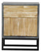 Cabinets Cabinets To Go - 22" X 14" X 27" Gray W/ Distressed Wood MDF, Wood, Iron Cabinet with a Drawer and a Door HomeRoots