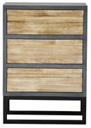 Cabinets Cabinets To Go - 22" X 14" X 31" Gray W/ Distressed Wood MDF, Wood, Iron Accent Cabinet with Distressed Drawers HomeRoots