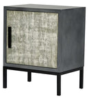 Cabinets Cabinets To Go - 22" X 15" X 27" Gray W/ Distressed Gray MDF, Wood, Iron Accent Cabinet with a Door HomeRoots