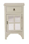 Cabinets Corner Cabinet - 18" X 13" X 30" Light Sage MDF, Wood, Mirrored Glass Cabinet with a Drawer and a Door HomeRoots