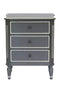 Cabinets Corner Cabinet - 24" X 15" X 30'.5" Gray MDF, Wood Accent Cabinet with Drawers HomeRoots