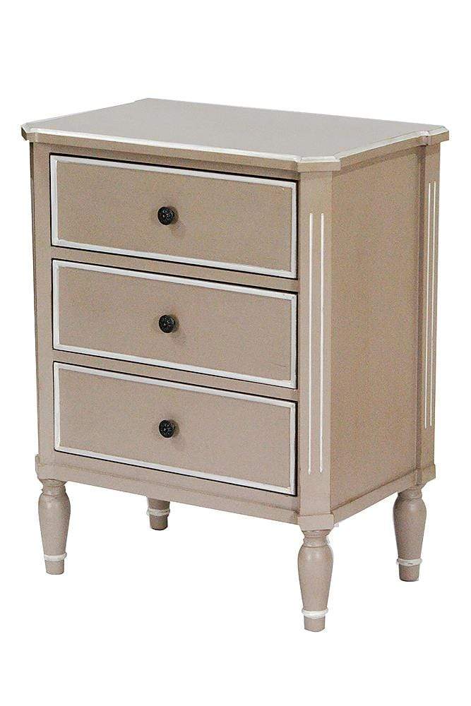 Cabinets Corner Cabinet - 24" X 15" X 30'.5" Taupe MDF, Wood Accent Cabinet with Drawers HomeRoots