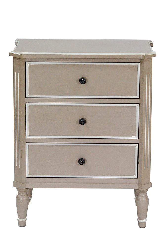 Cabinets Corner Cabinet - 24" X 15" X 30'.5" Taupe MDF, Wood Accent Cabinet with Drawers HomeRoots