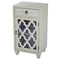 Cabinets Corner Kitchen Cabinet - 16'.75" X 12'.75" X 30'.75" Beige MDF, Wood, Clear Glass Accent Cabinet with a Drawer and Door & Arabesque Inserts HomeRoots