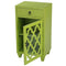 Cabinets Corner Kitchen Cabinet - 16'.75" X 12'.75" X 30'.75" Citron MDF, Wood, Clear Glass Accent Cabinet with a Drawer and Door & Arabesque Inserts HomeRoots