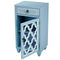 Cabinets Corner Kitchen Cabinet - 16'.75" X 12'.75" X 30'.75" Light Blue MDF, Wood, Clear Glass Cabinet with a Drawer and a Door HomeRoots