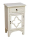 Cabinets Corner Kitchen Cabinet - 18" X 13" X 30" Antique White MDF, Wood, Mirrored Glass Cabinet with a Drawer and a Door HomeRoots