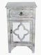 Cabinets Corner Kitchen Cabinet - 18" X 13" X 30" Gray Wash MDF, Wood, Mirrored Glass Cabinet with a Drawer and a Door HomeRoots