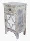Cabinets Corner Kitchen Cabinet - 18" X 13" X 30" Gray Wash MDF, Wood, Mirrored Glass Cabinet with a Drawer and a Door HomeRoots